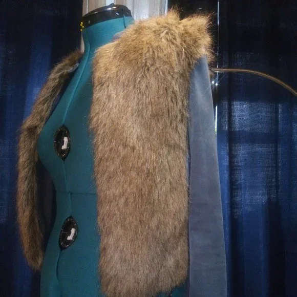 Twelfth Street by Cynthia Vincent Faux Fur Front and Suede Jacket Sz 6 - Picture 7 of 16